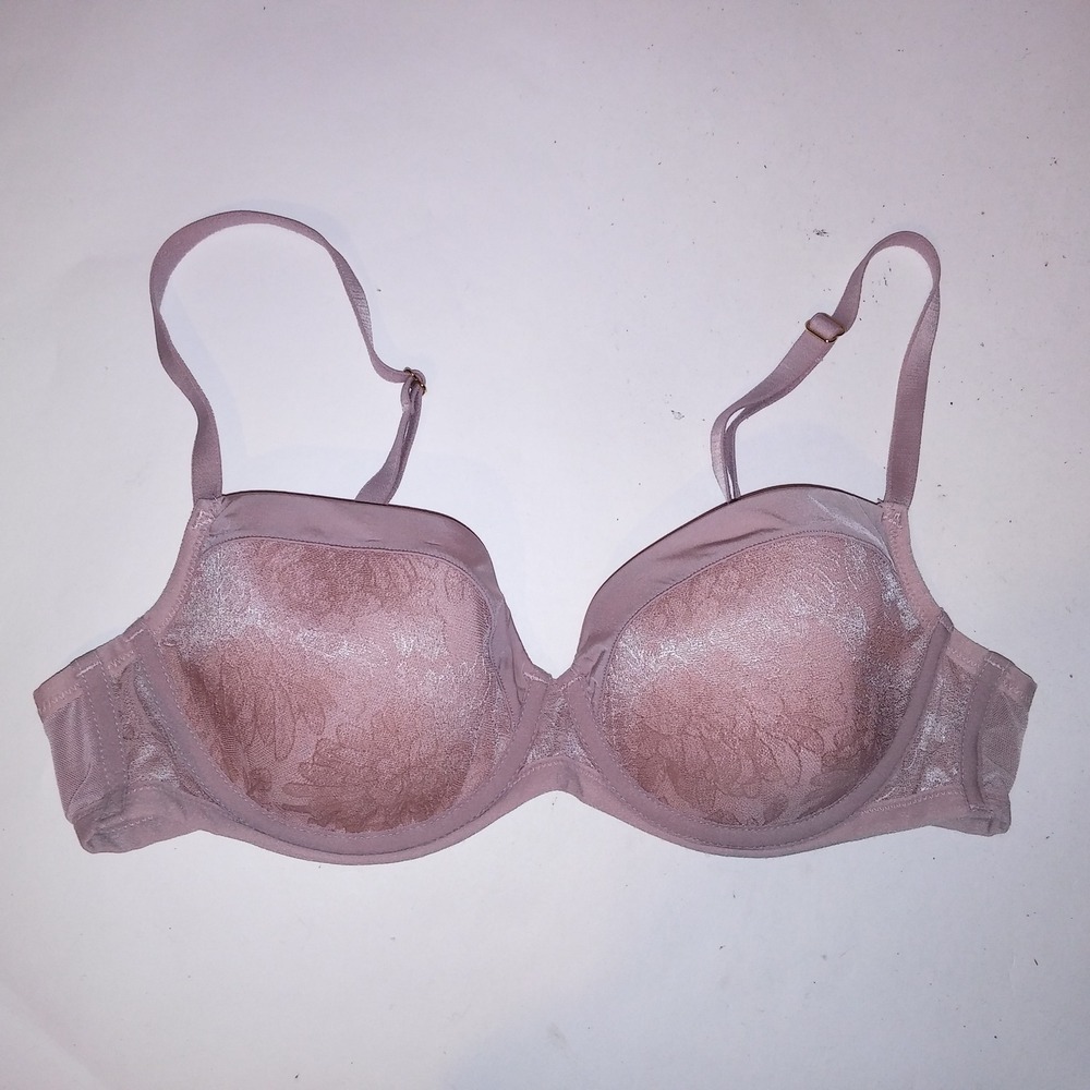 Soma Bra 36B Lightest Lift Demi Beige Lace Underwire
